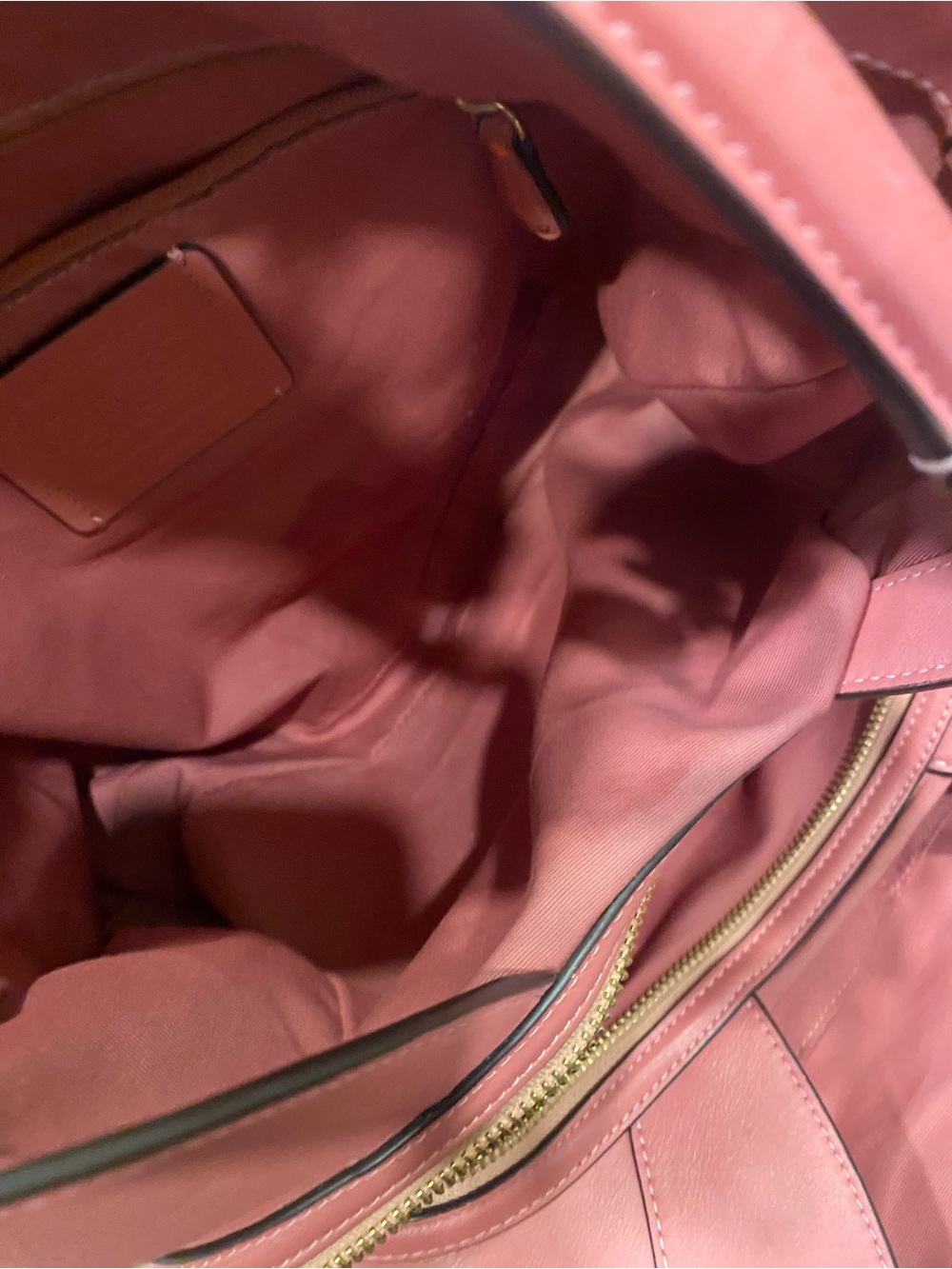 Coach Pink and Signature HandBag Purse - Picture 4 of 8